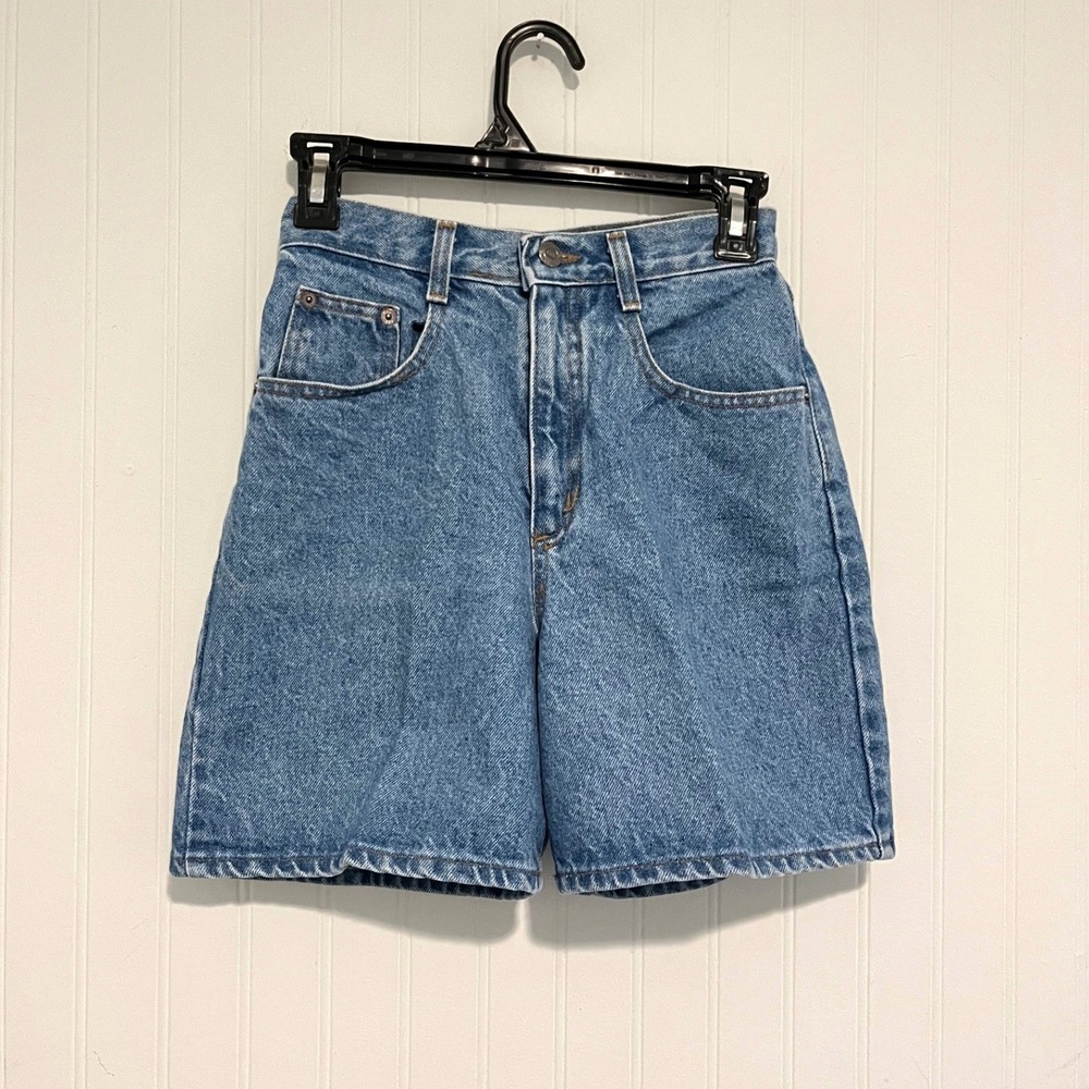Vintage Made in USA Basic 955 Denim Shorts Womens 24 Blue High Waisted 90s